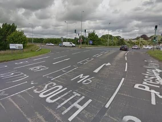 Police are now trying to trace a motorcyclist who stopped at the scene of a collision on the A59 Preston New Road.