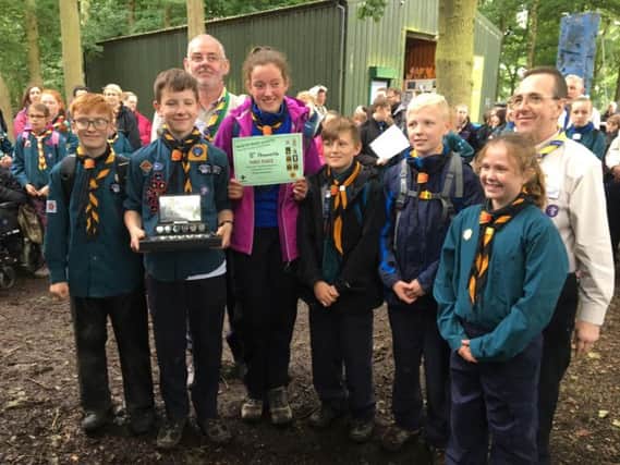8th Penwortham St Teresa`s Scout Group: Daniel Cunningham, Harry Sale, Milly Corbishley, William Gaughan, Will Cooper and Eleanor Gaughan