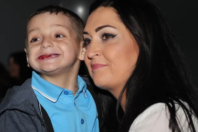 Bradley Lowery with his mother Gemma