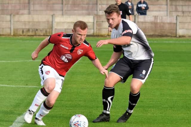 Adam Campbell on his Morecambe debut.