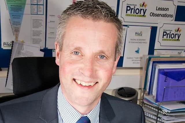 Matt Eastham, headteacher at Priory Academy, Penwortham