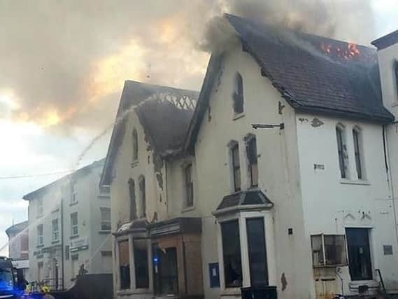 Crews battled a major fire at the club in Adelaide Street