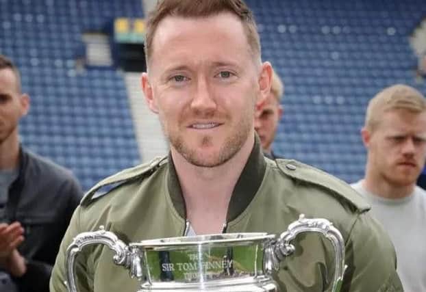 Aiden McGeady with the PNE player of the year trophy