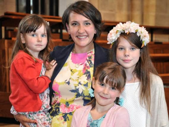 Ben Ashworth's wife Louise with their three children