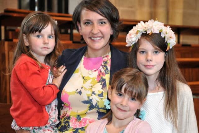 Picture by Julian Brown 15/07/17

Louise Ashworth with children Heidi (4), Isobel (7) and Skye (12)

Ben Ashworth celebration service at Blackburn Cathedral
