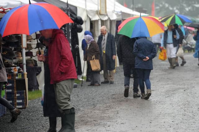 The annual Great Eccleston Agricultural Show. Rain lashes the show. Picture by Paul Heyes, Saturday July 15, 2017.