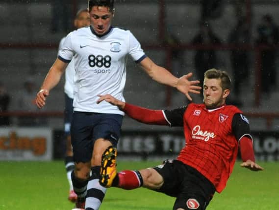 Tom Barkhuizen scored for Morecambe against Preston in last year's pre-season friendly between the sides.