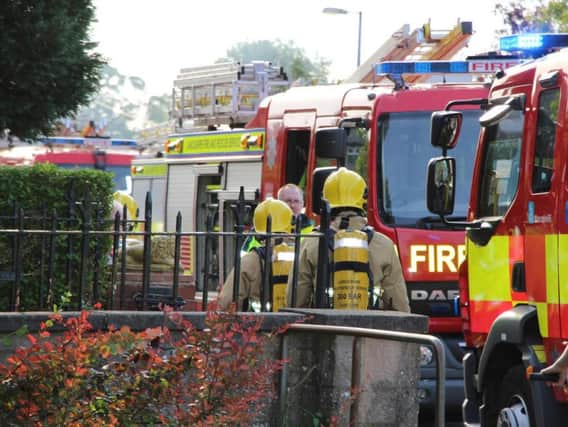More than eight crews attended the blaze on Moss lane in Garstang. Pic: Andrew Moreland