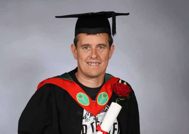 John McGuinness receives an Honorary Fellowship from Myerscough College.