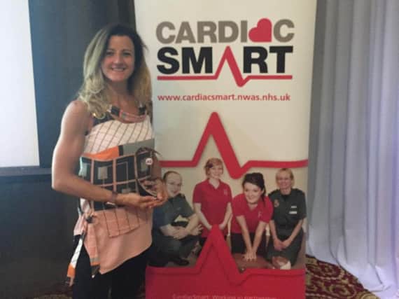 Sin Percival-Edwards, of Heartbeat, with a Gold Cardiac Smart award