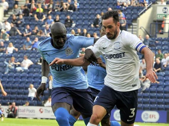 Greg Cunningham during PNE's clash with Newcastle