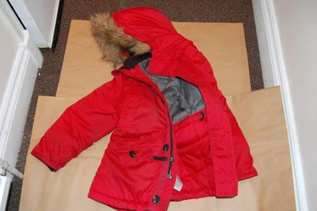 Undated Metropolitan Police handout photo of Alex Malcolm's jacket, as his stepfather Marvyn Iheanacho has been jailed at Woolwich Crown Court for life with a minimum term of 18 years after he battered his girlfriend's five-year-old son Alex to death in a park for losing a trainer.