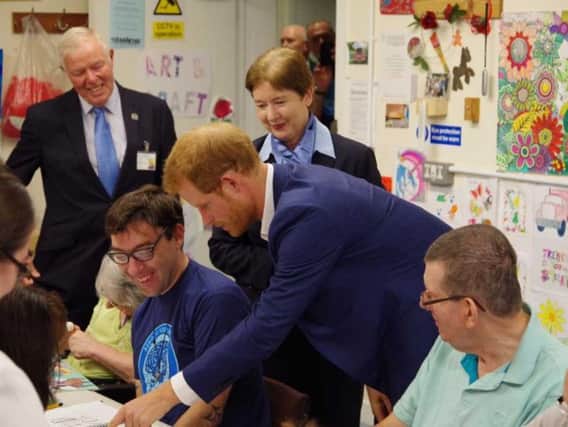 Prince Harry at Headway in Suffolk