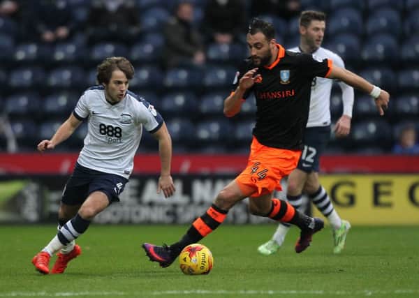 Ben Pearson in action during last year's meeting with Sheffield Wednesday at Deepdale.