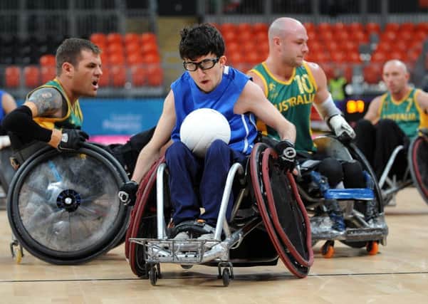 Myles Pearson in action for Team GB against Australia
