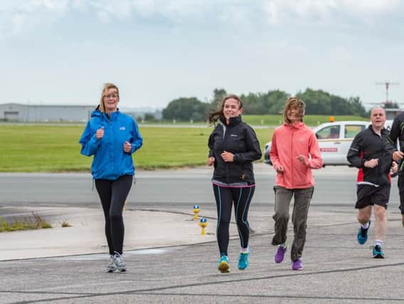 Employees from BAE Systems in Warton took part in the Runway Mile