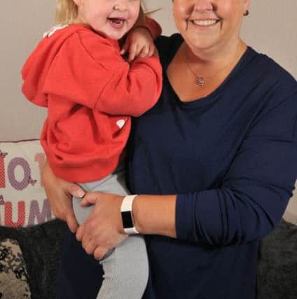 Photo Neil Cross
Mandy Davis who had strep b when sh gave birth to her her daughter Isla