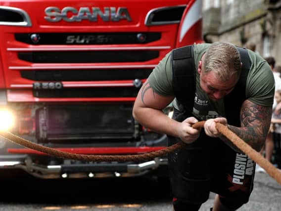 Contestants vying for the title of Preston's Strongest Man showed off their skills
