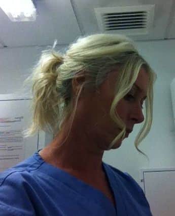 Tracy Webster-Walsh at work as an intensive care nurse