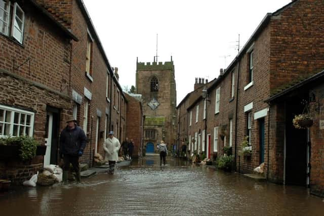 Flooding on Church Street in Croston