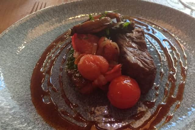 Restaurant review: The Orangery - steak with tomatoes and mushrooms