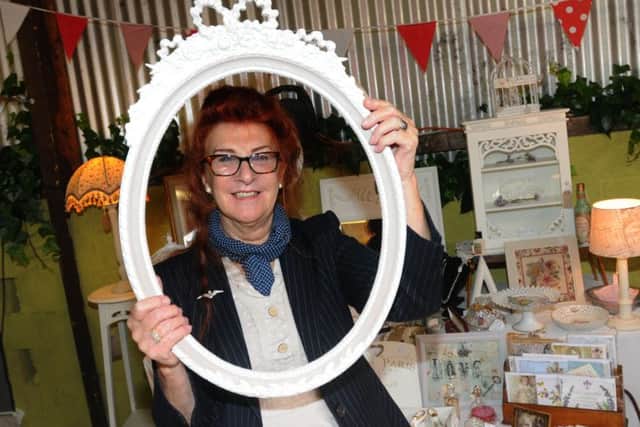CHORLEY/LEP  19-08-17
Maggie Richardson from Yester Me, Yester You, antique and vintage stall.
Stalls at the Krafty Vintage event, celebrating the 30th anniversary of Cedar Farm Galleries.