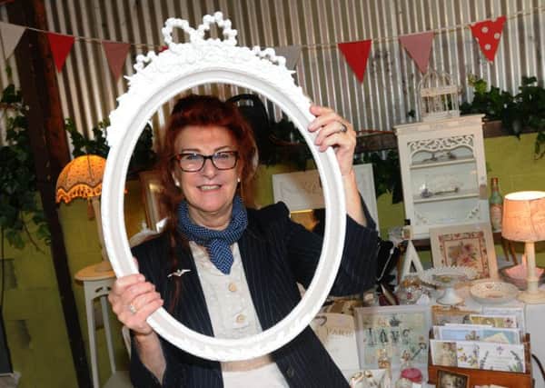 CHORLEY/LEP  19-08-17
Maggie Richardson from Yester Me, Yester You, antique and vintage stall.
Stalls at the Krafty Vintage event, celebrating the 30th anniversary of Cedar Farm Galleries.