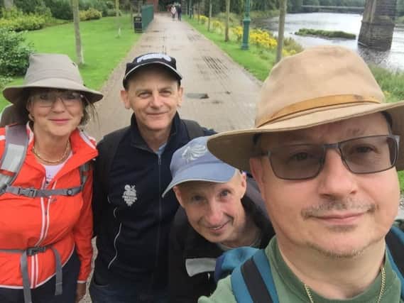 Joan Burrows, Terry Burns,  Stephen Richards and Stuart Richards will walk from Goole to Preston for Rosemere and St Catherine's Hospice on behalf of Irene's Cancer Fund