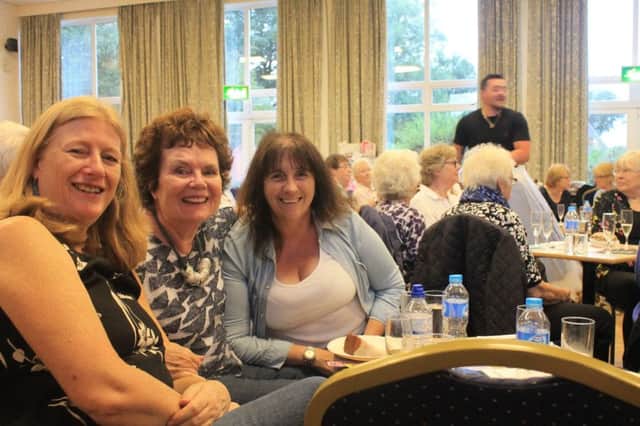 Christine Carrick, Julia Wood and Lynette Smith at Methodist Action (North West)'s Ladies Evening at St Martins Parish Hall, Fulwood