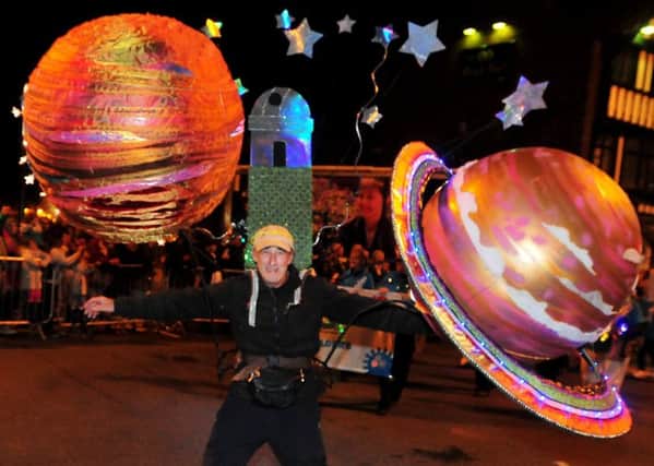 Space Cadets perform in last years  Light Parade through the city centre