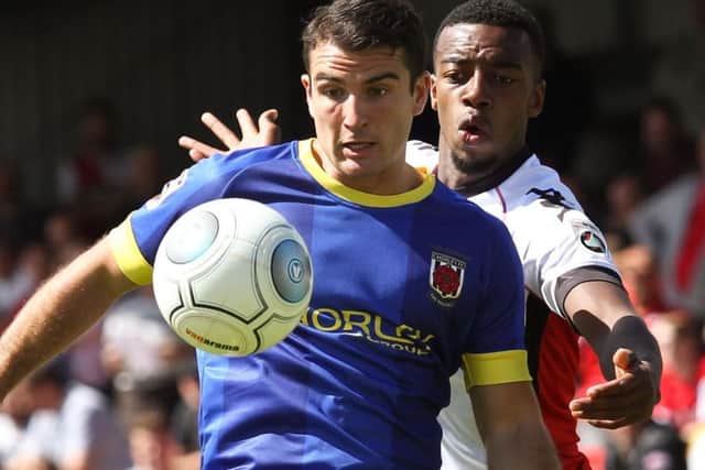 Terry Gornall in action against Kidderminster