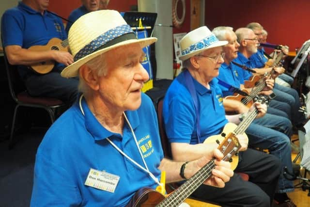 Leyland and Cuerden Lions host grand pensioners tea party at the Fox Lane Sports and Social Club, hosted by Dorothy and Malcolm Livesey and members. Attended by South Ribble Mayor Mick Titherington and mayoress Carole. Also John Gilmore for BBC Radio Lancashire