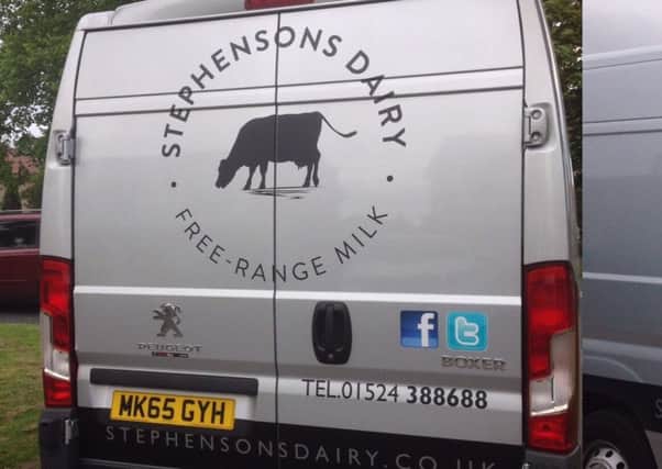 This Stephensons Dairy van was stolen in Manchester on Monday morning, August 7 2017.