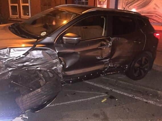 Police were called at around 10pm last night to reports of the crash on Eldon Street.