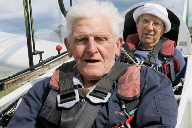 Tom Gregson (in front) and instructor Reg Wooller