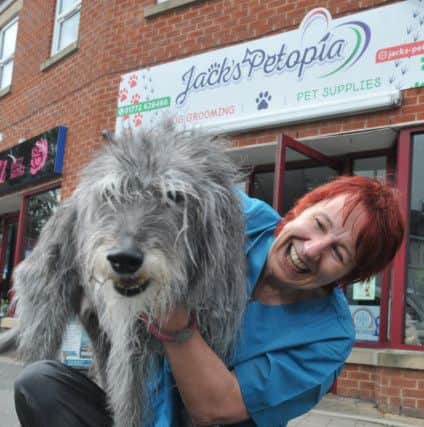 Photo Neil Cross REAL LIFE STORY Jackie M'Cartney - has launched her dog grooming business in Lostock Hall Jackie with Mr Bungle