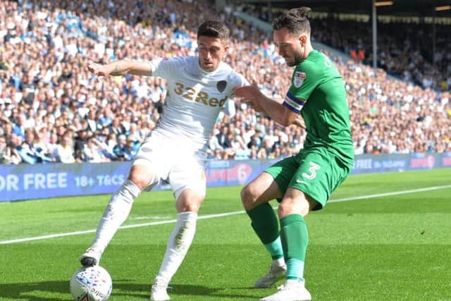 Greg Cunningham in action for PNE at Leeds