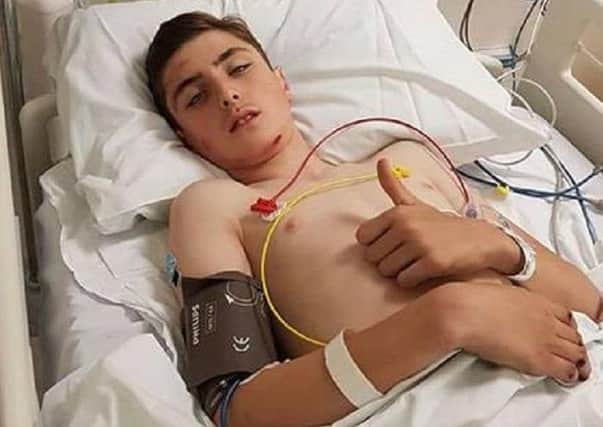 Declan is recovering in hospital after the accident 
(Pic: Rob Brewer)