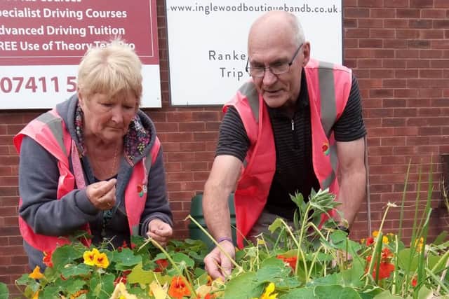 Secretary of Chorley in Bloom Gill Broughton, 65, and vice chairman David Brown, 71