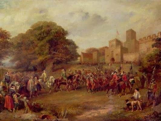 Artist George Cattermoles Visit of King James I to Hoghton Tower in 1617