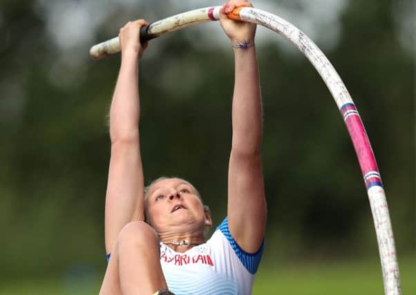 Great Britain's Holly Bradshaw competes in the Women's Pole Vault during the Muller Grand Prix at the Alexandra Stadium, Birmingham. PRESS ASSOCIATION Photo. Picture date: Sunday August 20, 2017. See PA story ATHLETICS Birmingham. Photo credit should read: David Davies/PA Wire. RESTRICTIONS: Editorial use only, no commercial use without prior permission, please contact PA Images for further information.