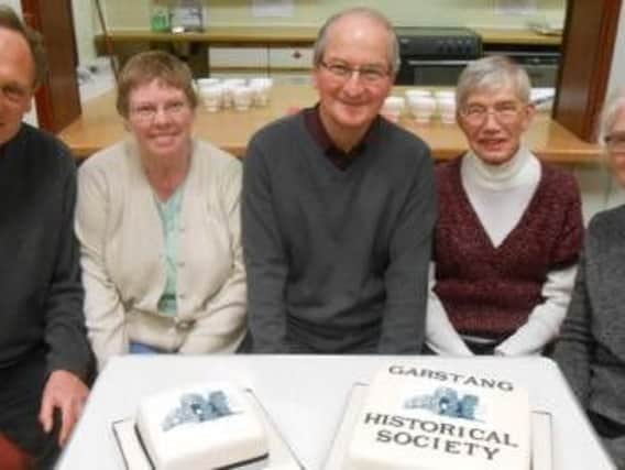 Garstang Historical Society  officials and committee members. From left, Bob Denmark, Maureen Spiers, Peter Burrell, Margaret Marsden and Wendy Pain.