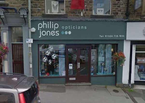 Philip Jones opiticians in Carnforth. Picture by Google Street View.