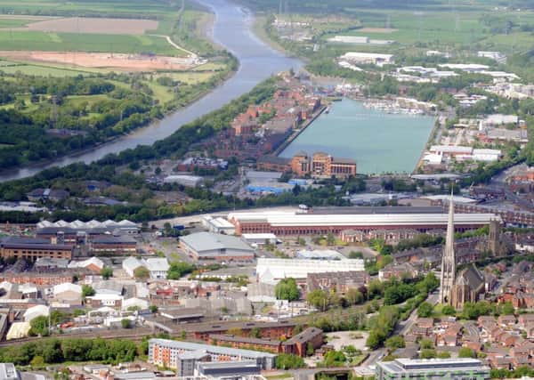 Aerial 2013
Preston City Centre with the River Ribble and Docks