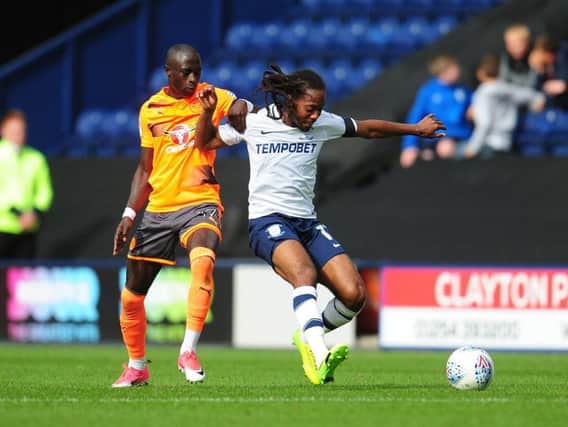 Daniel Johnson in action against Reading on Saturday.