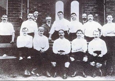 The PNE Invincibles team with Fred Dewhurst sitting second right