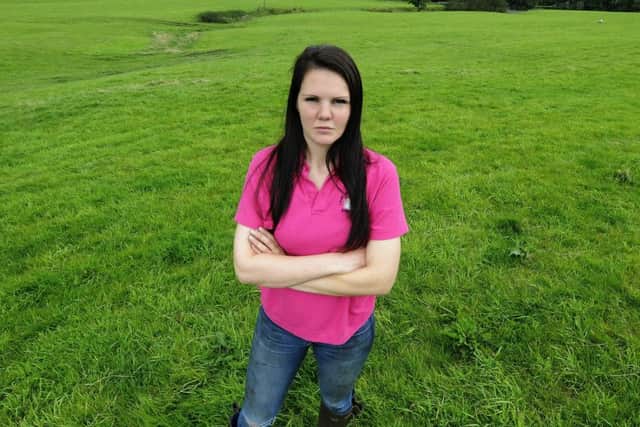 Helen Drinkall who has had over 300 sheep stolen from a nearby fell