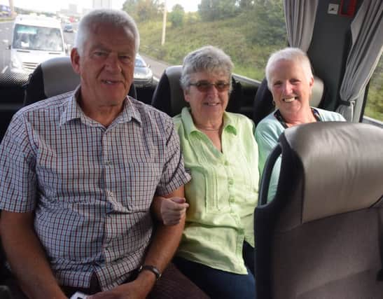 Members of the BAE Employee Association, Jackie Senior, Norman and Pat Edmundson on their trip to Llandudno