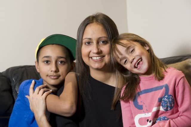 Organ donation  Natalie Kerr and her children, Brandon,11 and Isabelle, five - Photo Ian Robinson