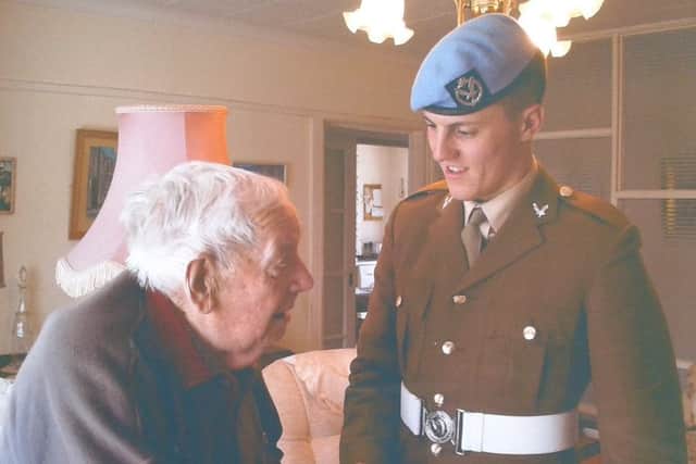 A Second World War pilot who died aged 98 is keeping his story alive after passing on his wings to a young air trouper. Bugler Ryan Cartwright, who is in his early 20s, of Three Army Air Core Regiment performed The Last Post at Euxton resident Ken Andertons funeral on Friday, September 1.  Prior to his death on August 22, Mr Anderton had presented the young signaller and regimental drummer with the wings he had been given when he became a pilot in 1943.